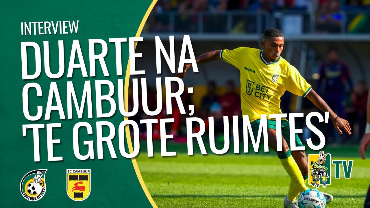DEROY DUARTE teleurgesteld na DOMPER tegen Cambuur! - Fortuna SC TV (interview)