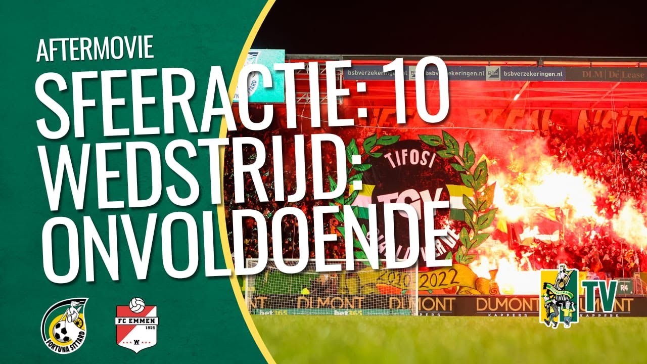MOOIE SFEERACTIES verbloemen TELEURSTELLENDE WEDSTRIJD tegen FC Emmen - Fortuna SC TV